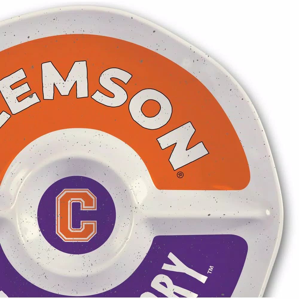 Magnolia Lane Clemson NCAA Officially Licensed 15 in. Melamine Chip and Dip Serving Tray