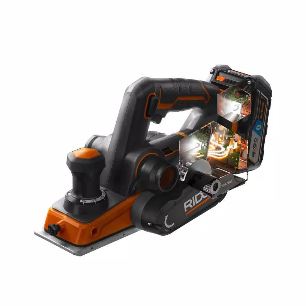 RIDGID 18V OCTANE Cordless Brushless 3-1/4 in. Hand Planer, Tool Only