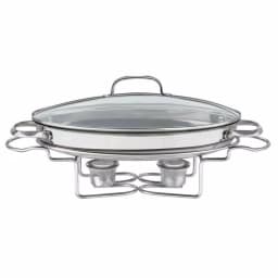 Cuisinart 13.5 in. Stainless Steel Oval Buffet Server, 2.5 Qt. Chafing Dish thumbnail 1