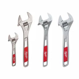 Milwaukee 4-Piece Adjustable Wrench Set, SAE, Chrome Plated thumbnail 1