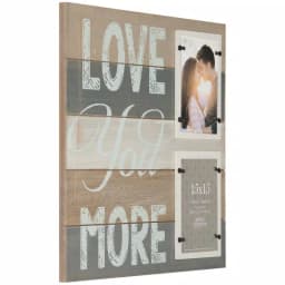 Pinnacle Gallery Solutions Love You More 2-Opening 4x6 Wood Picture Frame, Brown thumbnail 2