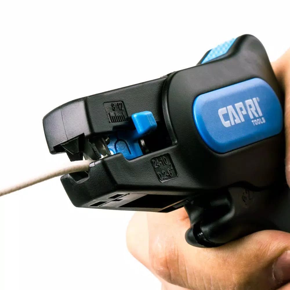 Capri Tools Automatic Wire Stripper and Cutter, 10-24 AWG, Pistol Grip Hand Tool