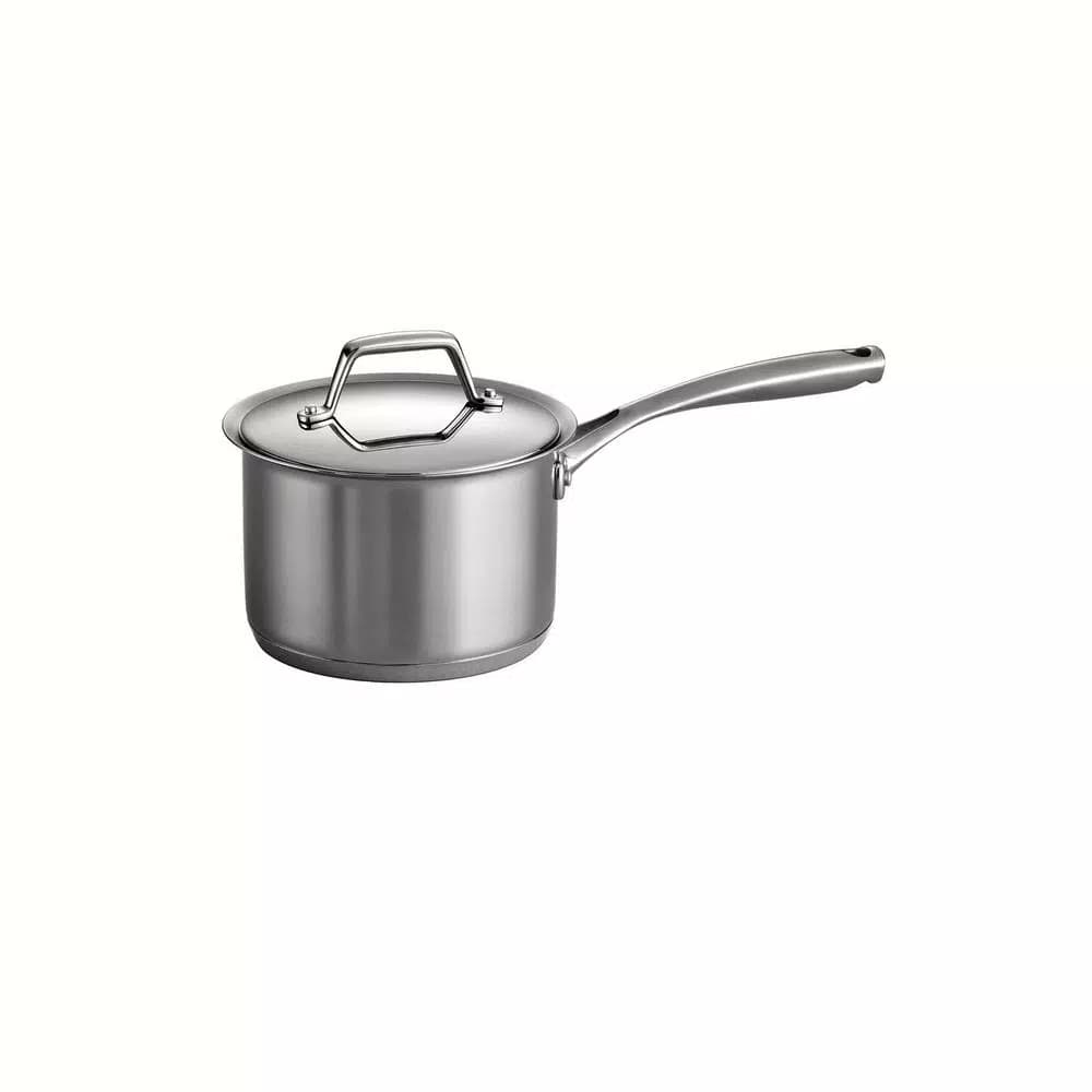 Tramontina Gourmet Prima 2 Qt. Stainless Steel Sauce Pan with Lid, Tri-Ply Base, Induction Compatible