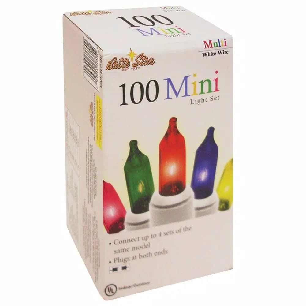 Unbranded Brite Star 100-Light Multi-Color Mini String Lights with White Wire (Set of 2)