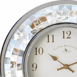 FirsTime and Co. Pearl Mosaic Wall Clock - Coastal Shell Design, 10.25 in. thumbnail 3