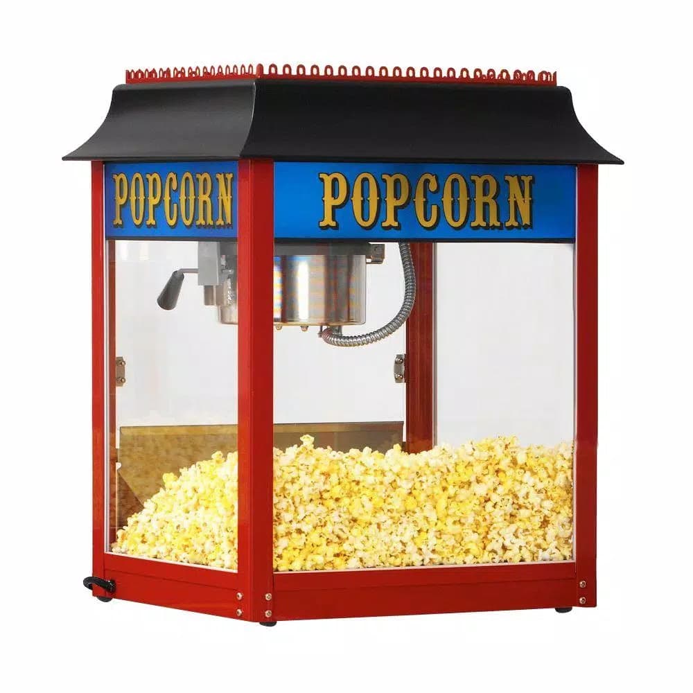 Paragon 1911 Style 6 oz. Red Stainless Steel Countertop Popcorn Machine