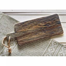 Tag Barnwood Brown Melamine Cheese Serving Board - Rustic Rectangular Cheese Platter thumbnail 3