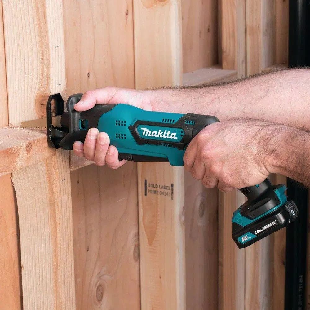 Makita 12V MAX CXT Cordless Reciprocating Saw Kit with 2.0Ah Batteries and Charger