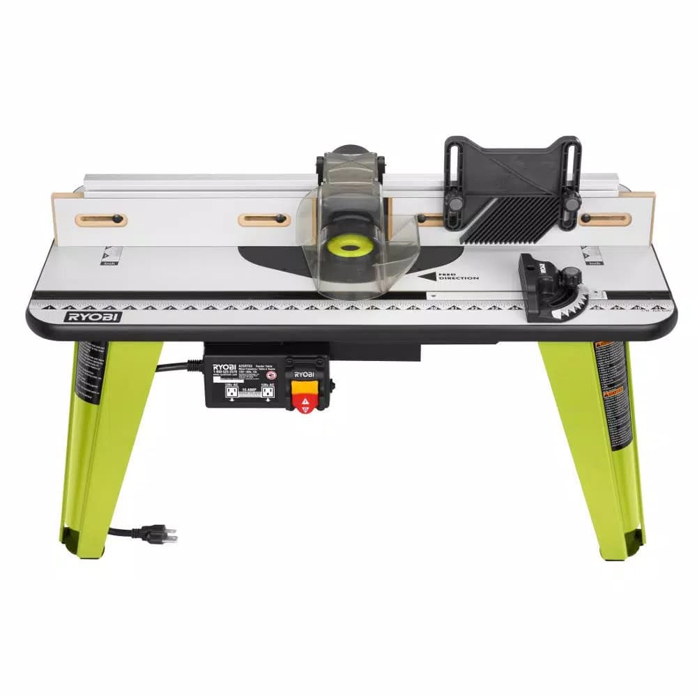 RYOBI Universal Router Table, 32 in. x 16 in. with 5 Throat Plates