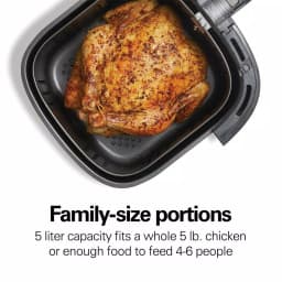 Hamilton Beach 5.3 Qt. Digital Air Fryer, 1700W Stainless Steel with 8 Presets thumbnail 4