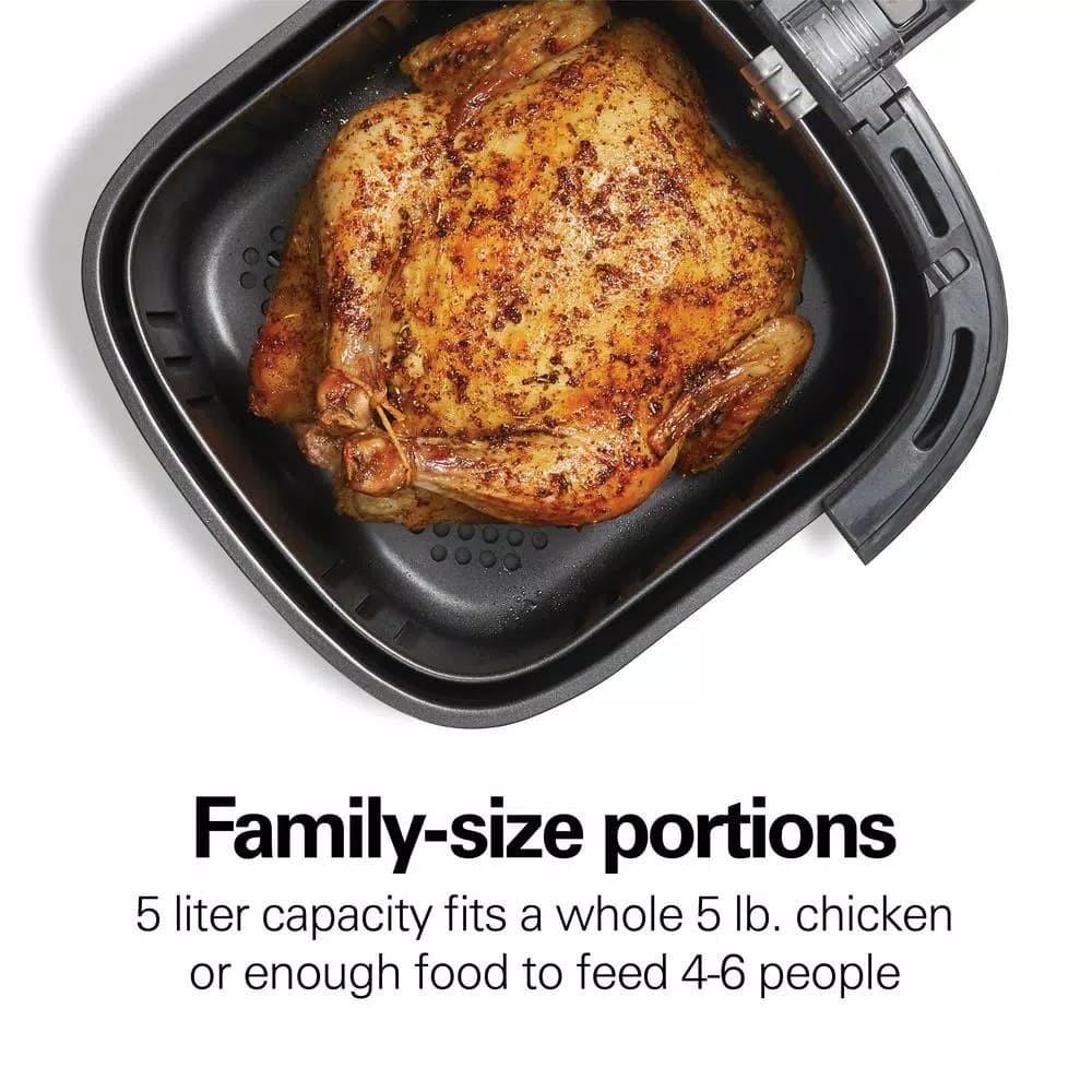 Hamilton Beach 5.3 Qt. Digital Air Fryer, 1700W Stainless Steel with 8 Presets