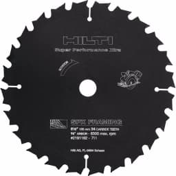 Hilti 6-1/2 in. SPX Framing Circular Saw Blade, 24 Teeth, 5-Pack thumbnail 1