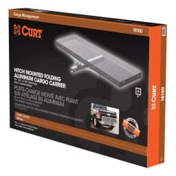 CURT 60" x 20" Aluminum Tray-Style Cargo Carrier with 2" Folding Shank, 500 lb. Capacity thumbnail 7
