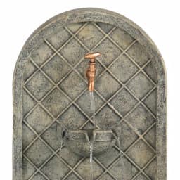 Sunnydaze Decor Messina French Limestone Electric Outdoor Wall Fountain thumbnail 2