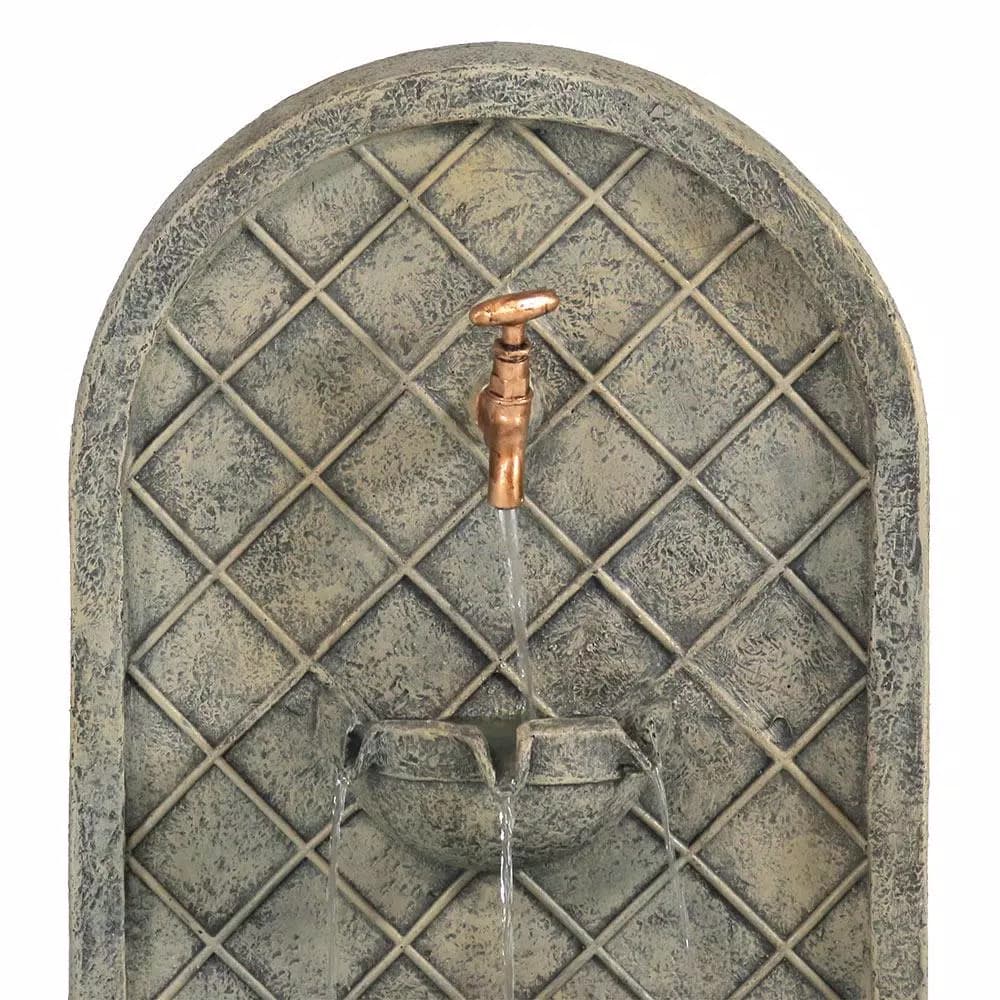 Sunnydaze Decor Messina French Limestone Electric Outdoor Wall Fountain
