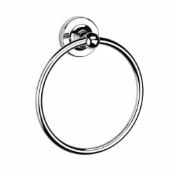 Croydex Wimborne Flexi-Fix Wall-Mounted Towel Ring, Chrome Finish thumbnail 1