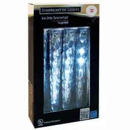 Unbranded Brite Star 8-Count Snowfall Crystal White LED Icicle Lights, 7 ft. thumbnail 2