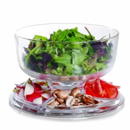 Gibson Home Great Foundations 12-in Clear Glass Cake Stand with Pedestal and Dome Lid thumbnail 4