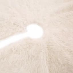 Glitzhome 48 in. White Plush Faux Fur Christmas Tree Skirt thumbnail 2