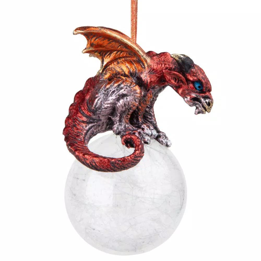 Design Toscano Pensive Percher Dragon 2018 Collectible Holiday Ornament