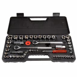 Stalwart 52-Piece SAE and Metric Socket Set with 1/4, 3/8, and 1/2 Drive Ratchets thumbnail 1