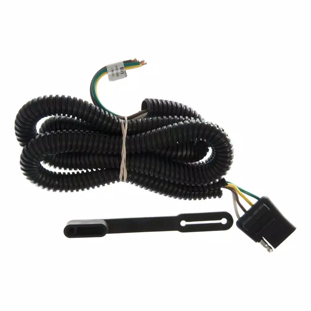 CURT Custom Vehicle-Trailer Wiring Harness, 4-Way Flat, for Astro, Blazer, Bravada, Jimmy, Safari with Quick T-Connector