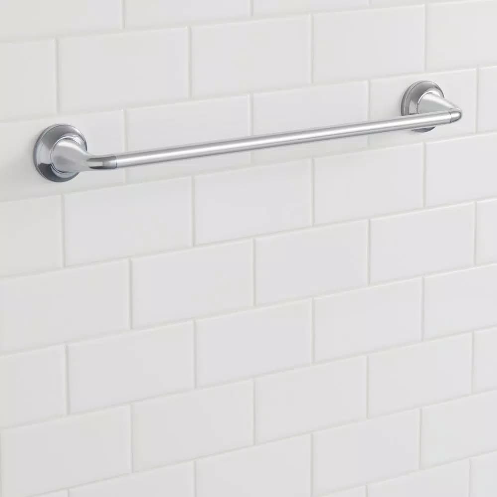 Glacier Bay Constructor 18 in. Single Towel Bar, Chrome Finish, Coastal Style