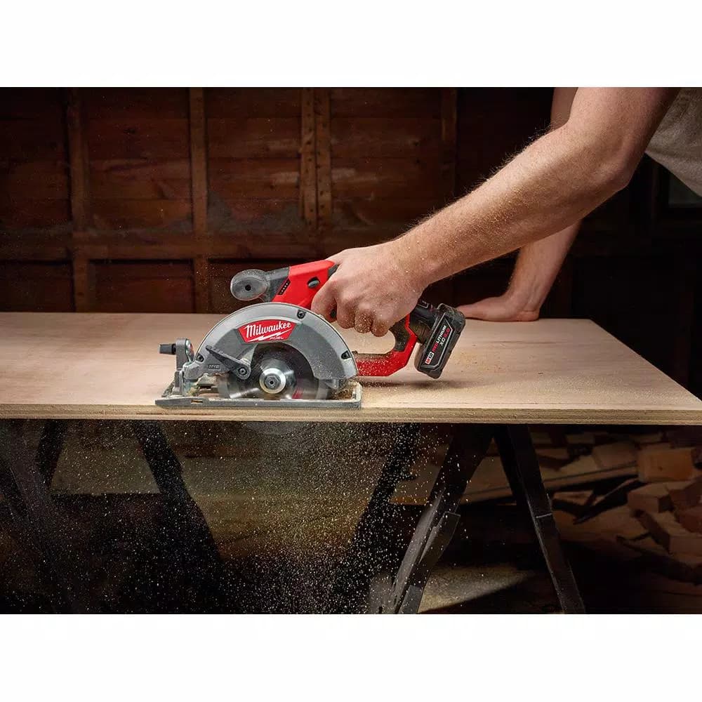 Milwaukee M12 12V Lithium-Ion Cordless Jig Saw and 5-3/8 in. Circular Saw Combo Kit with 2.0Ah Battery and Charger