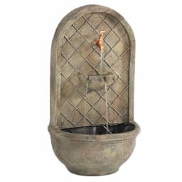Sunnydaze Decor Messina Florentine Stone Electric Outdoor Wall Fountain thumbnail 1