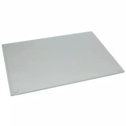 Home Basics Frosted Tempered Glass Cutting Board - Modern Rectangular Serving Platter thumbnail 1
