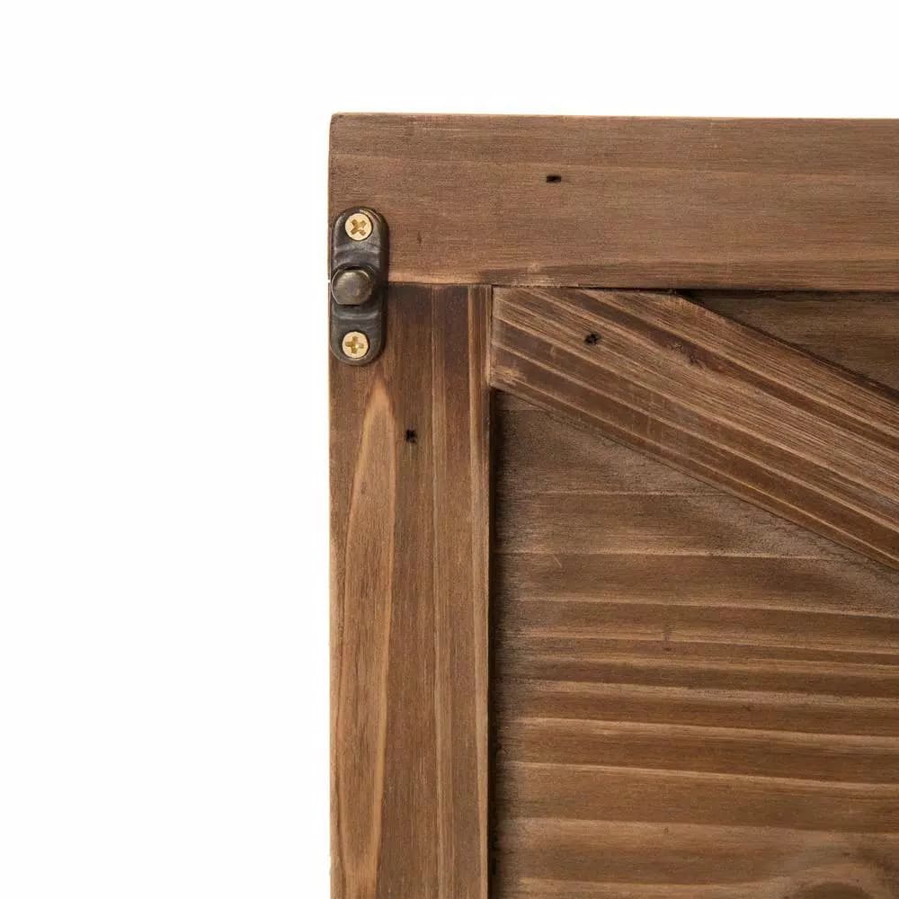Glitzhome 22.09 in. Natural Wooden Tree Collar - Rustic Farmhouse Christmas Tree Box