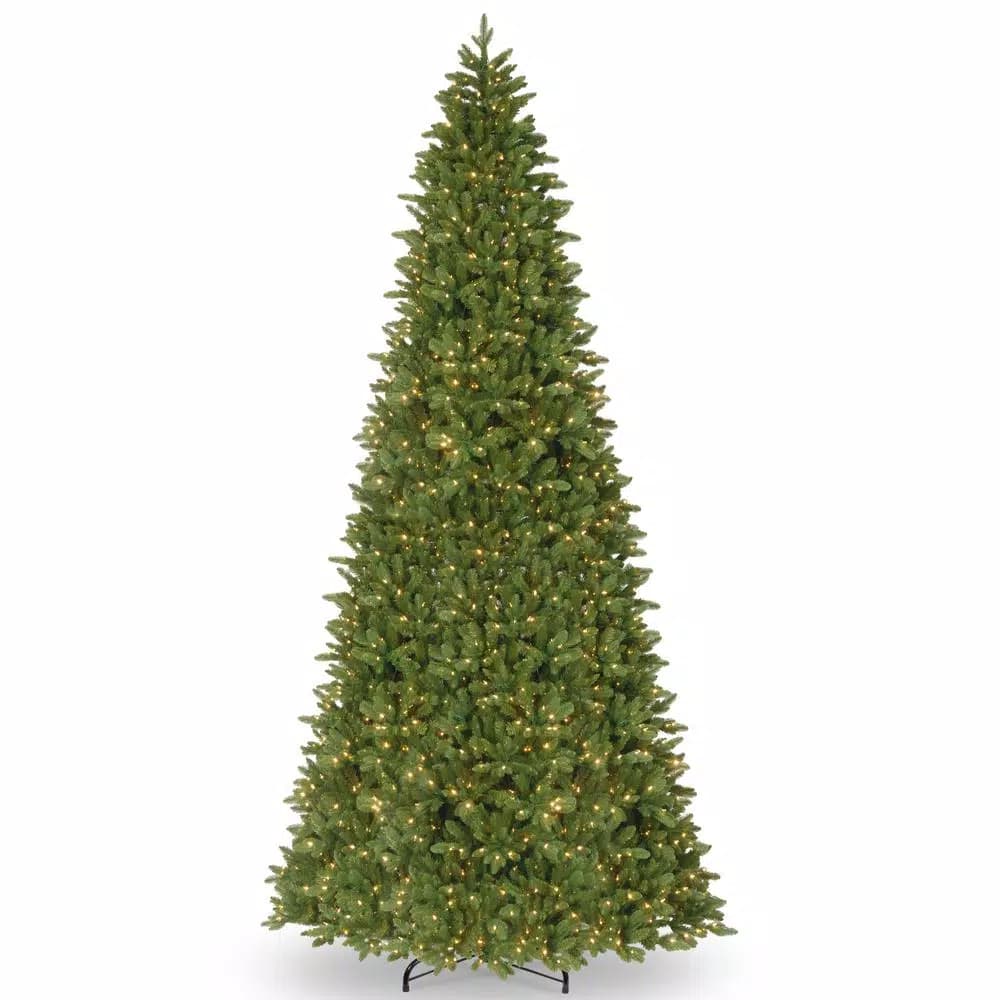 National Tree Company 14 ft. Ridgewood Spruce Slim Artificial Christmas Tree with 1300 Clear Lights