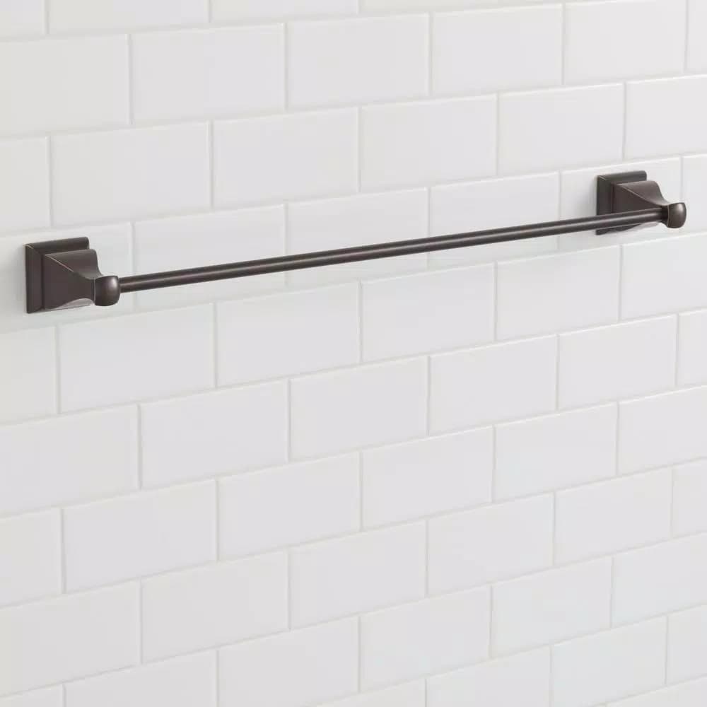 Glacier Bay Milner 24 in. Single Towel Bar in Bronze