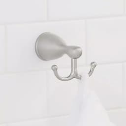 Glacier Bay Builders Double Robe Hook, Brushed Nickel thumbnail 4