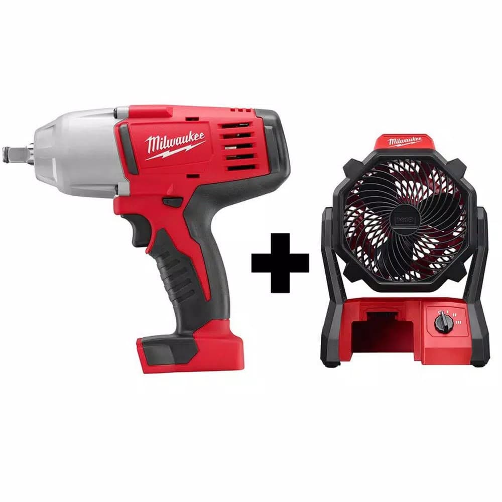 Milwaukee M18 1/2 in. High-Torque Impact Wrench and M18 Jobsite Fan Combo Kit