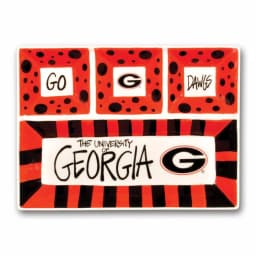Magnolia Lane Georgia Ceramic 4-Section NCAA Collegiate Tailgating Serving Platter thumbnail 1