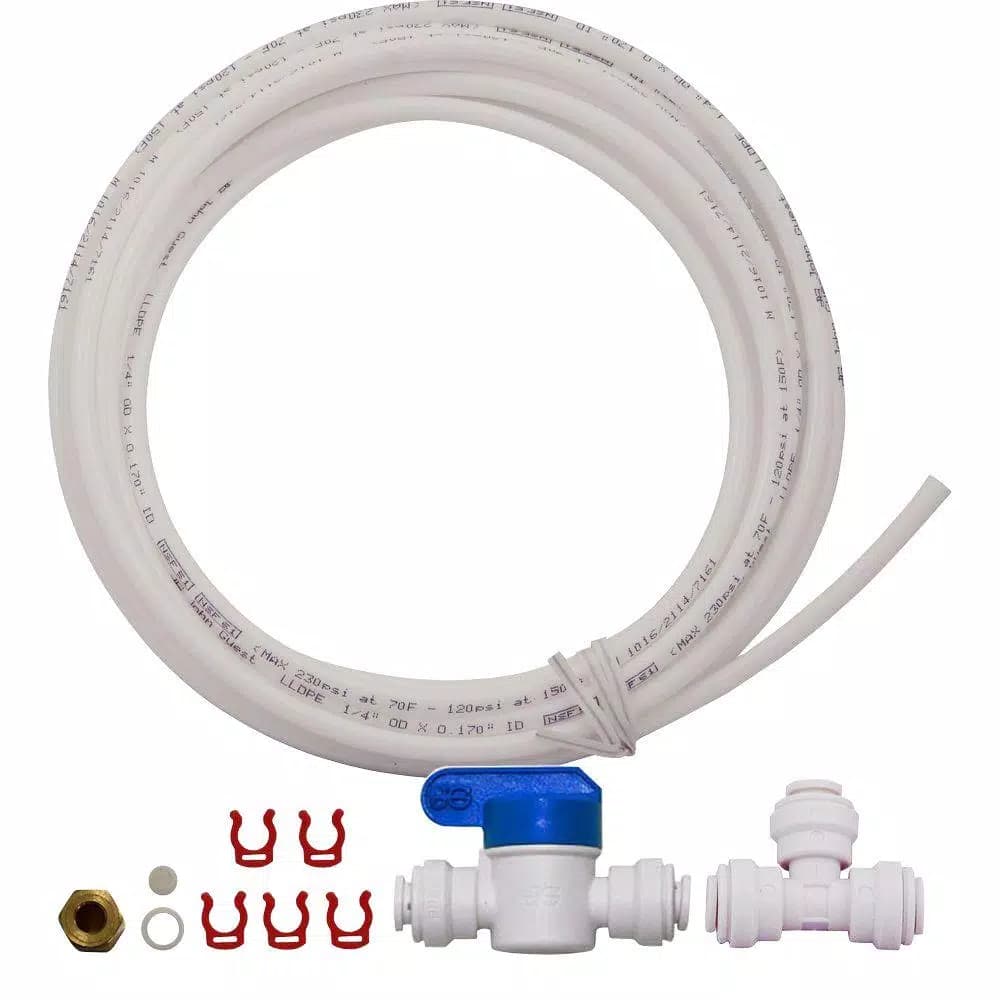 APEC Water Systems Ice Maker Connection Kit for Reverse Osmosis Systems with 1/4" Tubing and John Guest Fittings