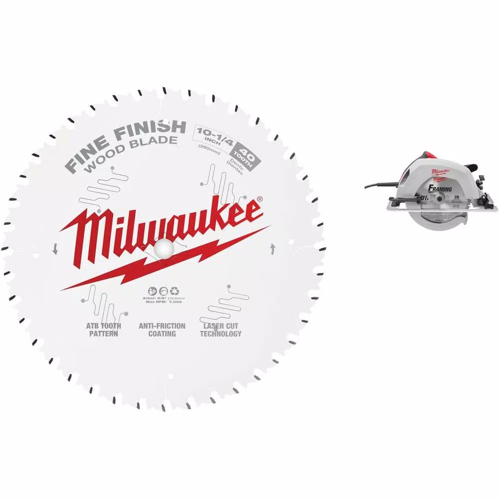Milwaukee 10-1/4 in. 40-Tooth Fine Finish Circular Saw Blade