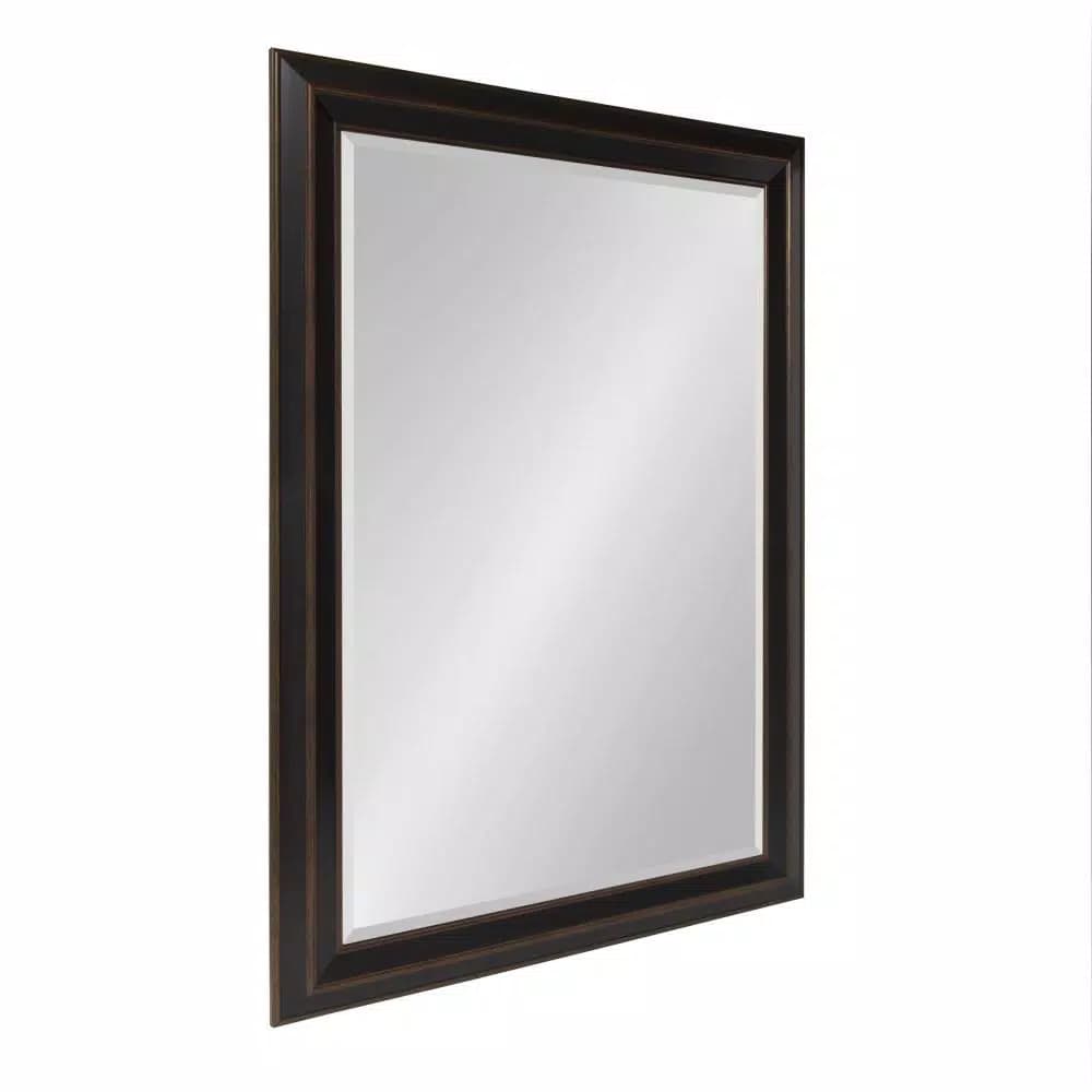 Kate and Laurel Whitley Large Rectangular Bronze Beveled Glass Contemporary Accent Mirror