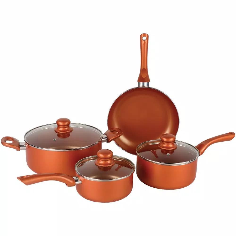 Brentwood Appliances 7-Piece Copper Nonstick Cookware Set with Ergonomic Handles