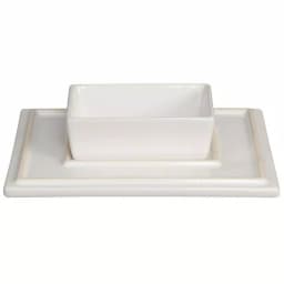 Unbranded CreativeWare Island Breeze Complete Hostess Server Set with Water Hyacinth Basket & Ceramic Bowls thumbnail 6