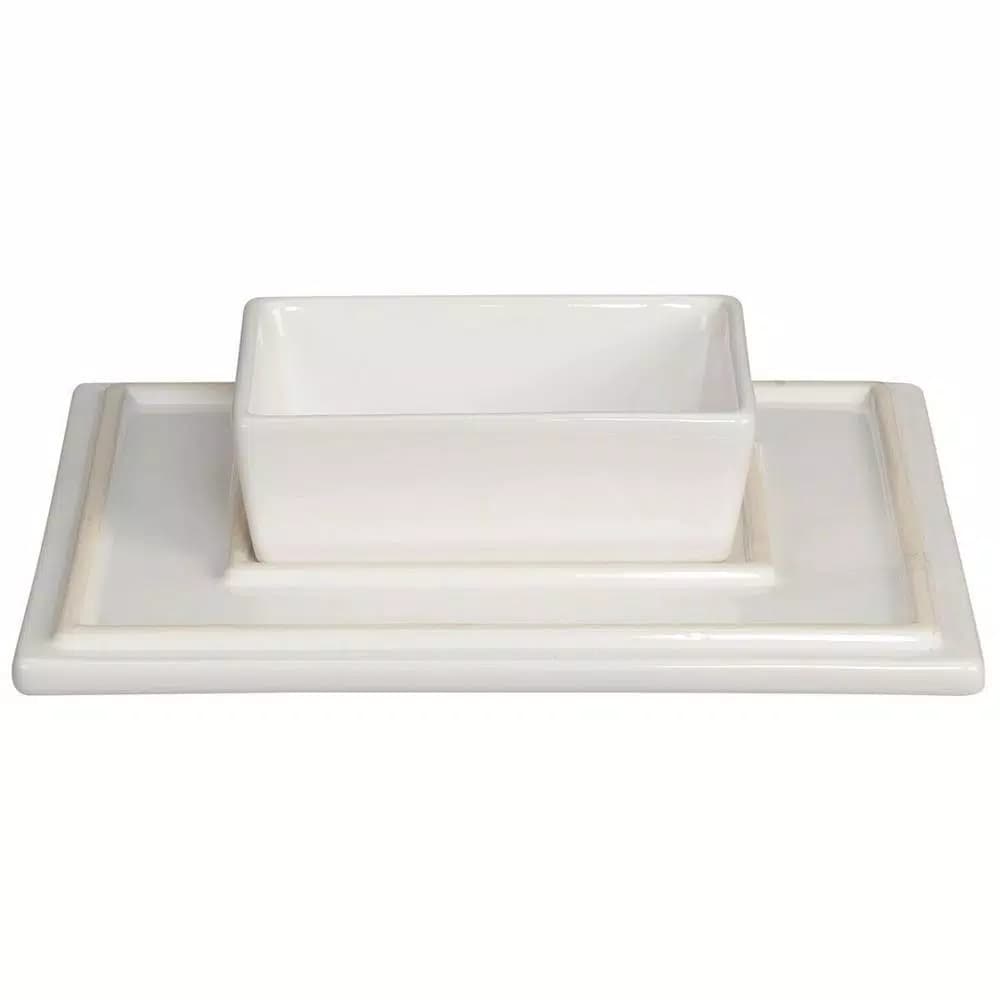 Unbranded CreativeWare Island Breeze Complete Hostess Server Set with Water Hyacinth Basket & Ceramic Bowls