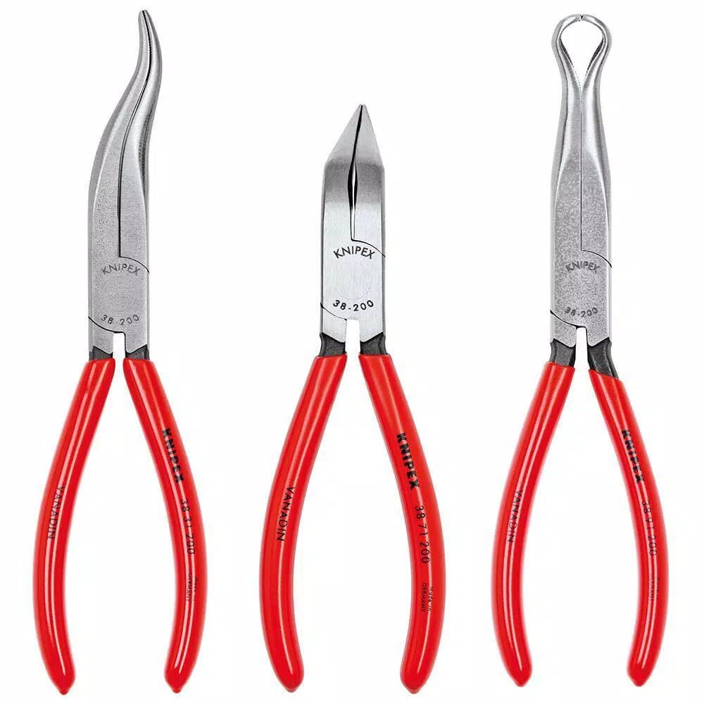 KNIPEX 3-Piece Long Nose Pliers Tool Set, Made in Germany