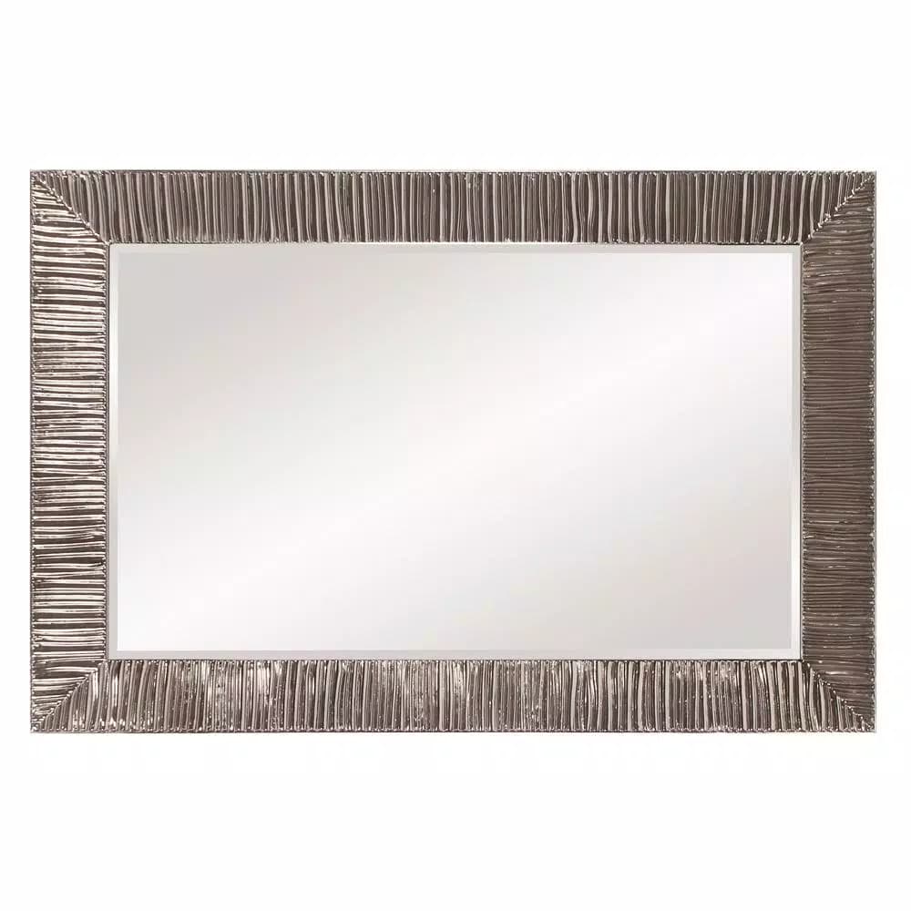 Unbranded Howard Elliott Tennessee Large Rectangle Modern Accent Mirror, Bright Nickel (60 x 40 in.)
