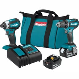Makita 18V LXT Brushless Cordless 2-Piece Combo Kit with 3.0Ah Batteries, Drill/Driver and Impact Driver thumbnail 1