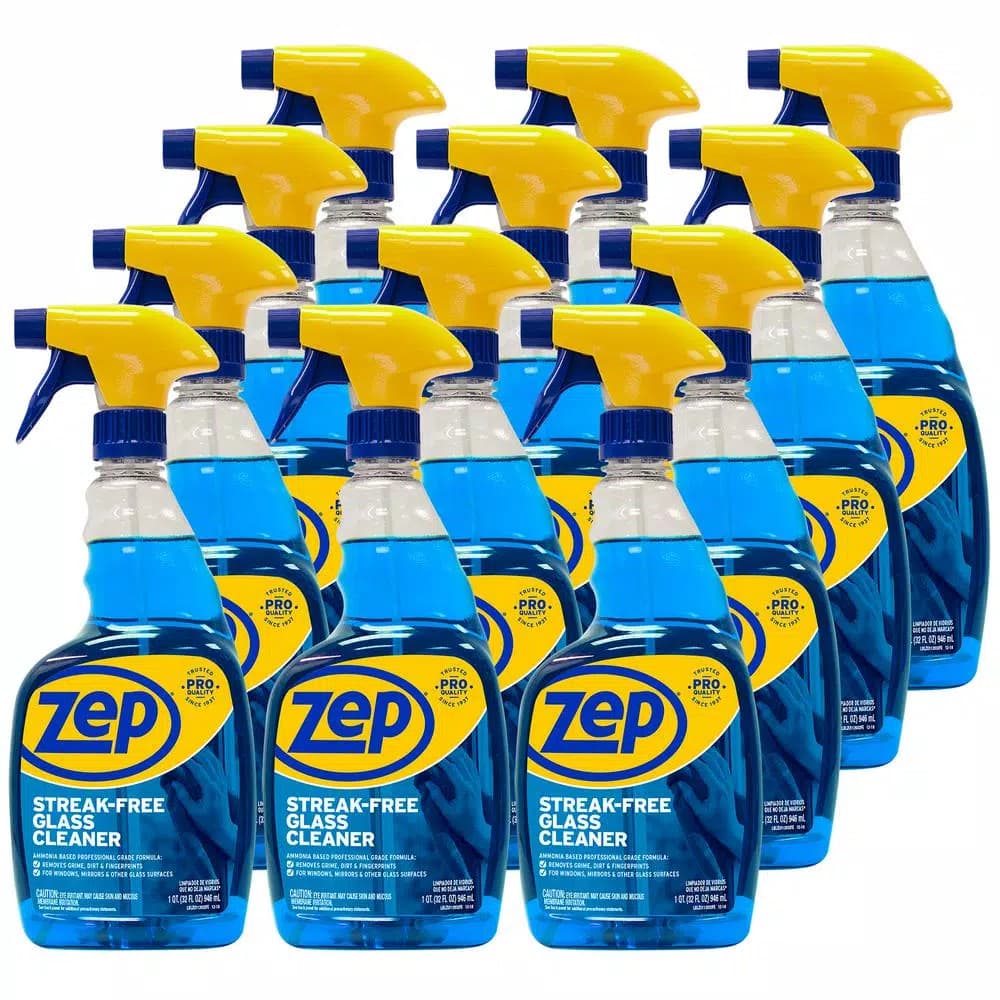 ZEP Streak-Free Glass Cleaner, 32 oz. (Case of 12)