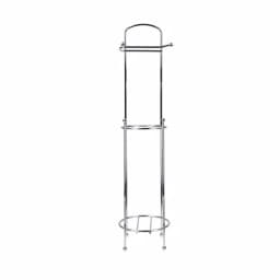 Home Basics Freestanding Chrome Toilet Paper Holder and Dispenser with 3-Roll Storage thumbnail 1