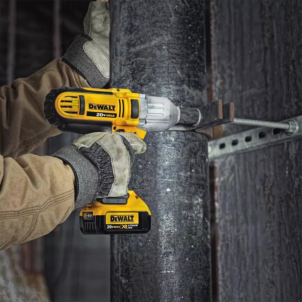 DEWALT 20V MAX Cordless 1/2 in. High Torque Impact Wrench Kit with (3) Batteries and Charger