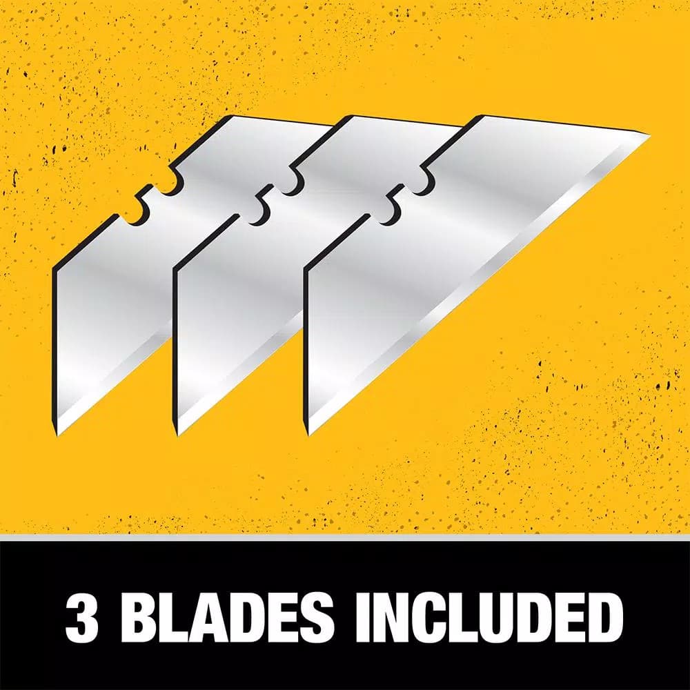 DEWALT Folding Retractable Utility Knife with Metal Body and Blade Storage