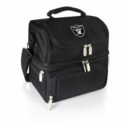 ONIVA Pranzo Oakland Raiders Black Insulated Lunch Bag with Cutlery Set thumbnail 1